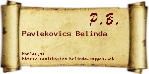 Pavlekovics Belinda névjegykártya